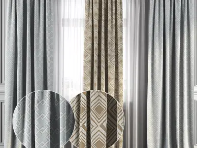 Curtain Set 157 3D model
