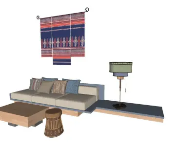 Set Of Furniture 01 3D model