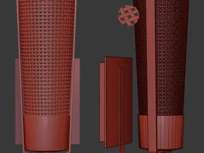 Rattan wall lamp H401  3D model