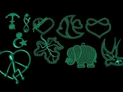 LIGHT GHOST NECKLACES 3D print model