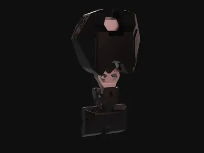 robotic skeleton torso scifi alien  3D model