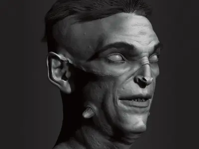 Creature bust HighPoly 3D model
