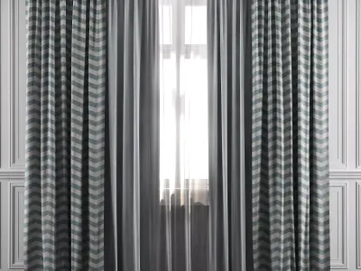 Curtain Set 12 3D model