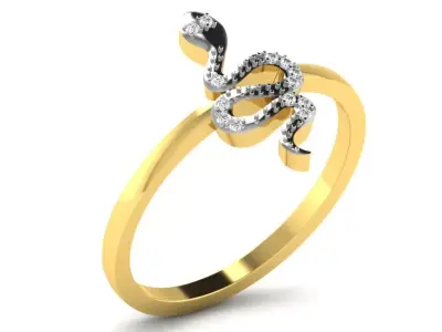 Diamond Ring For Women 3d Print Model 3D print model 53