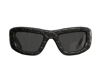 Bottega Veneta Intrecciato Rectangular Sunglasses Low-poly 3D model