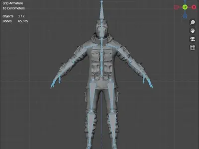 Scifi Character - Cyberpunk Black ops  3D model