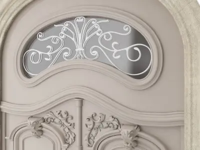 Entrance classic door 26 3D model