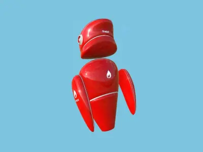 Flying Robot 09 Firebot Fire Fighter - Character SciFi Design Low-poly 3D model