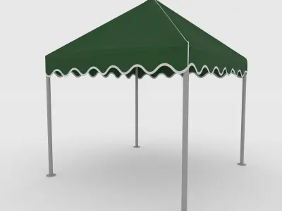 Collection Gazebo Tent 4 3D Model Pack