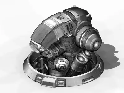 Spacecraft - Ground Objects 01 3D model