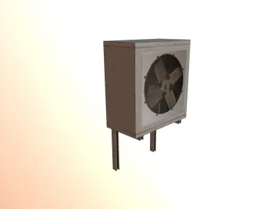 Low Poly Air Conditioner  Low-poly 3D model