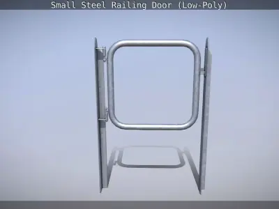 Small Steel Railing Door Low-Poly Version  Low-poly 3D model