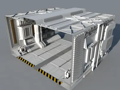 Sci fi interior 3D model 50
