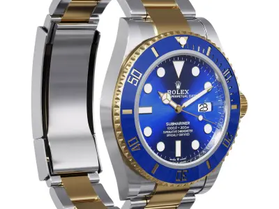 Rolex Submariner Date blue 3D model