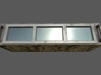 Server Rack - Screen Console Model for sci-fi indoor scene Low-poly 3D model