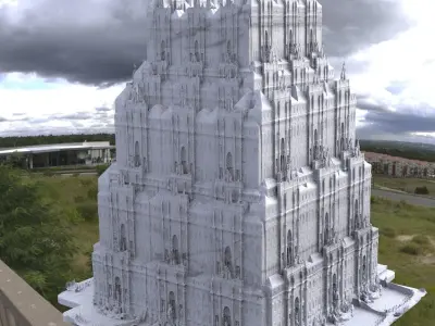 Fantasy architecture Gondor inspired Kit bash 1 3D model