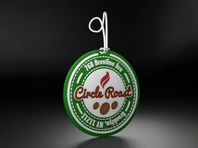  Luggage tag Low-poly 3D model