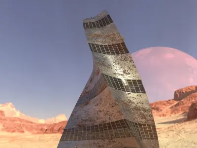 Post Apocalyptic building 3D model