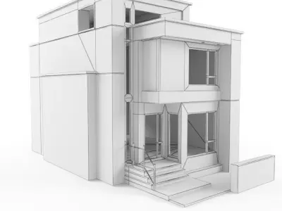 House Modern Villa 01 Low-poly 3D model
