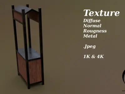 Trade stand 18 R Low-poly 3D model