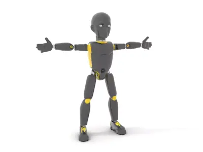 Tech Dummy Black model pack Low-poly 3D model
