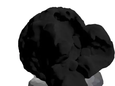 Rough Meteorite Fragment 3D Model Low-poly 3D model