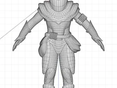 Soldier Space Suit Low-poly 3D model