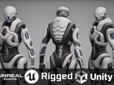 Robot 6 Low-poly 3D model