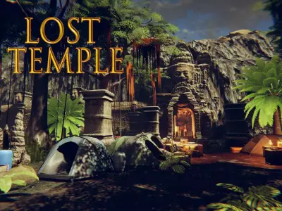 Lost Temple Low-poly 3D model