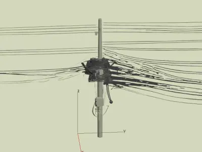 Electric Utility Pole 3D Model 3ds Max Corona FBX Low-poly 3D model