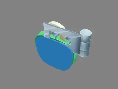 Cartoon padlock Low-poly 3D model