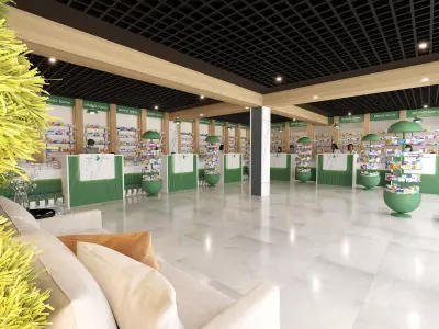 Pharmacy Interior Exterior Design  3D model