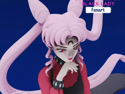 Sailor moon - Black Lady figure 3D print model