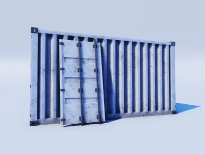 Cartoon Prop Essentials - Shipping Container Low-poly 3D model