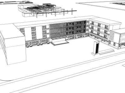 School-University- High School 3D model