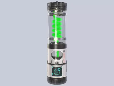 Scifi vial Low-poly 3D model