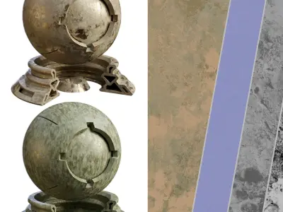 Plaster Patina Materials 01-02 - PBR - Seamless - 4k - SBSAR  Texture