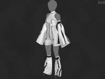 Sci fi Outfit Male Marvelous designer Clo3d OBJ mtl FBX ZPRJ 3D model