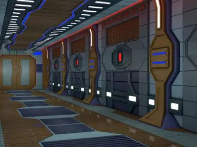 Sci Fi Corridor  3D model