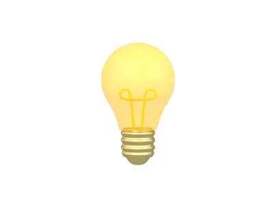 Light Bulb v1 007 Low-poly 3D model