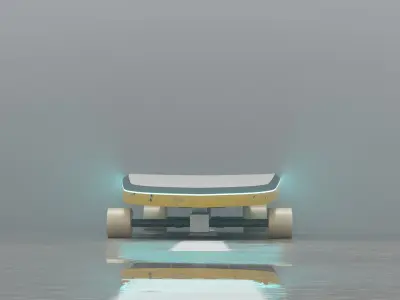 Sci-fi Skateboard 3D model