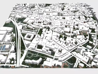 Cityscape Monza Italy 3D model