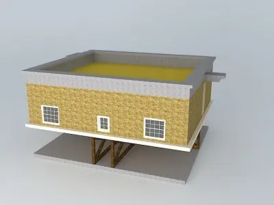 Upside down house Free 3D model