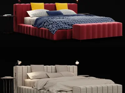Modern bed 12 3D model