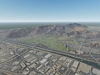 Mountain Valley East of Los Angeles 3D model