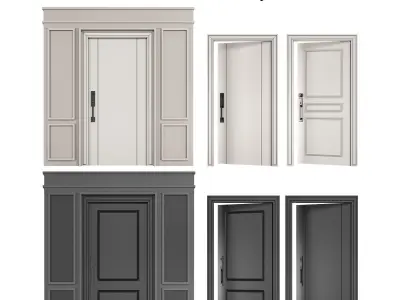 4 Collection Of  Door - Interior and Exterior 3D Model Pack