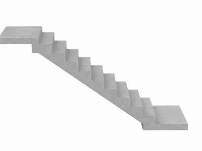 Concrete Stairs 3D model purchase