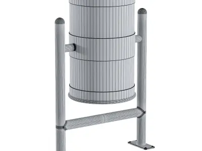 Trash Can Low-poly 3D model