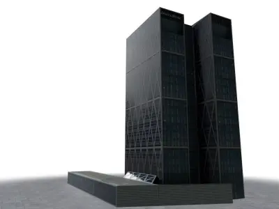 Amsterdam ErnstYoung Towers Low-poly 3D model