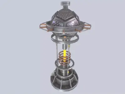 Nuclear reactor Low-poly 3D model buy